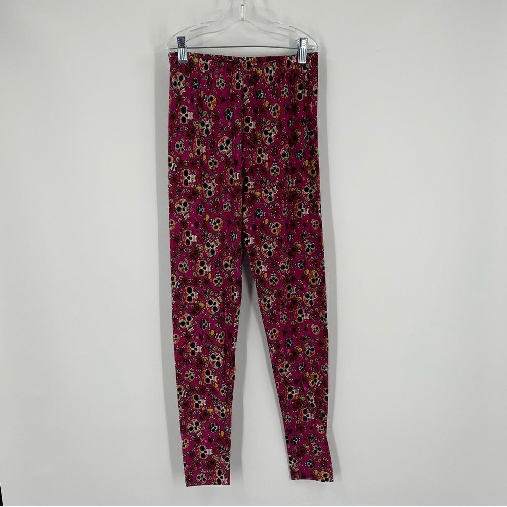Agnes & Dora Women’s Pink Skull Print Leggings Size Small / Medium